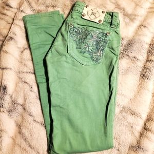 Mint Green Miss Me Skinny Jeans Size 27
